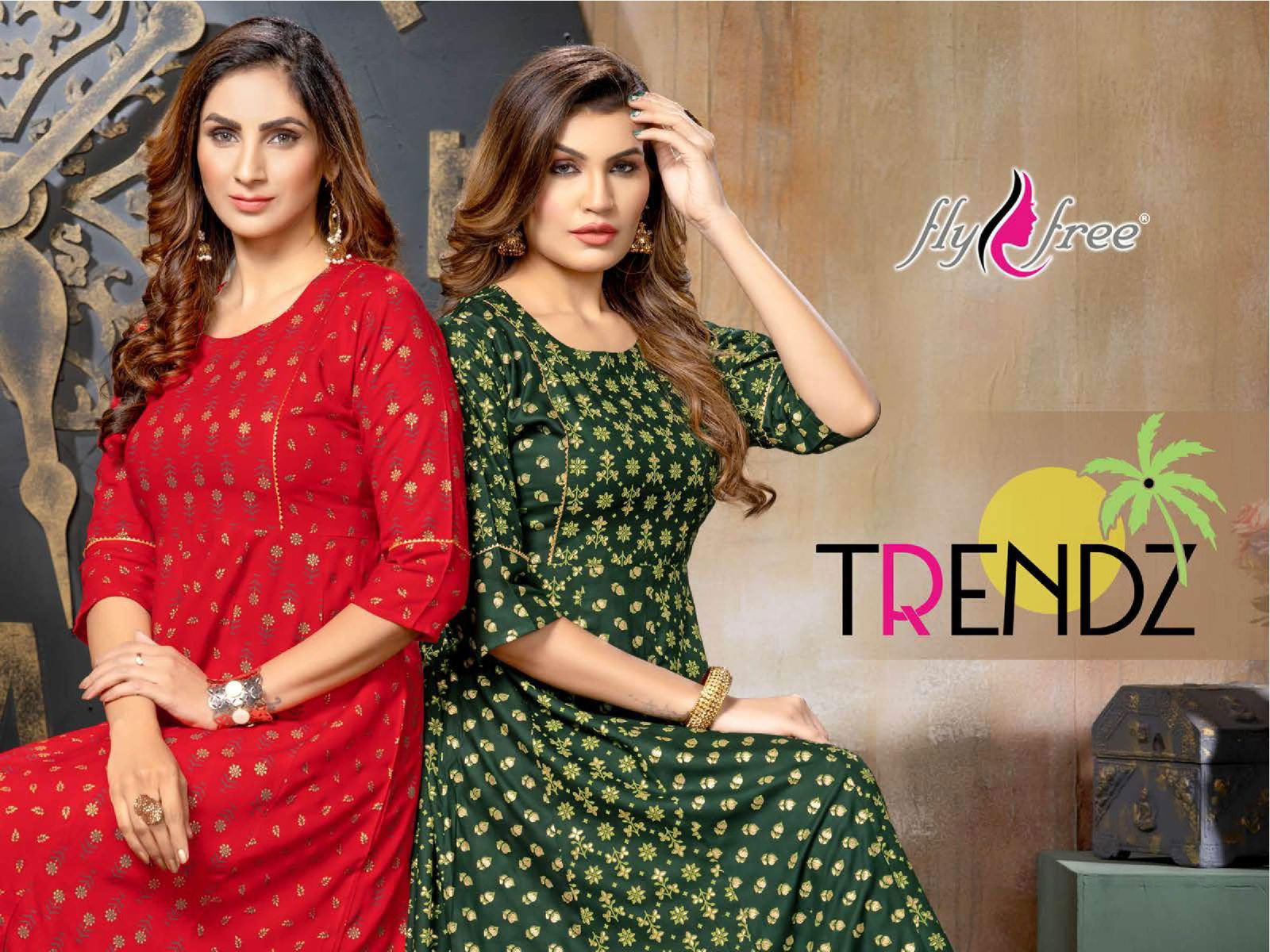Fly Free Trendz Ethnic Wear Wholesale Anarkali Kurti Collection